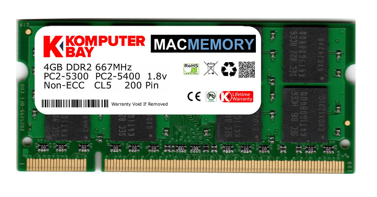 Komputerbay 4GB 1X4 667 - Memoria RAM para iMac y MacBook