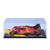Bburago - 1/18 Ferrari Deluxe - 499P LMH 2023#51 - Rojo - Nuevo 2024: Réplica metálica -Interior detallado, Puertas y Campana de Apertura a Escala 1/18. Polo Posición de Las 24h de Le Mans 2023