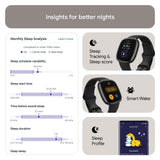Fitbit Versa 4 Bundle (con Correa Deportiva) Reloj Inteligente de Fitness con GPS Integrado y hasta 6 días de duración de la batería, Compatible con Android e iOS.
