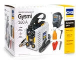 GYS, GYSMI 160A, estación de soldadura con electrodo recubierto de 160 A monofásico de 230 V (MMA), con máscara LCD TECHNO 11, portaelectrodos, cable de masa, 10 electrodos Ø2,5 mm, martillo/cepillo