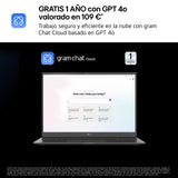 LG gram 17ZD90TL-G.AX85BN - Ordenador Portátil Ultraligero de 17" Intel Core Ultra 7 258V, 32 GB RAM, 512 GB SSD, IPS Antirreflejo, 1389g, 24.5h, FreeOS, Teclado QWERTY Español, Negro Carbón