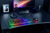 Trust Gaming GXT 256 Exxo Micrófono USB, Patrón Cardioide, con Filtro Pop, USB, RGB, Micrófono Streaming para Grabación, Podcasting, Radiodifusión, PC, PS4 y PS5 - Negro