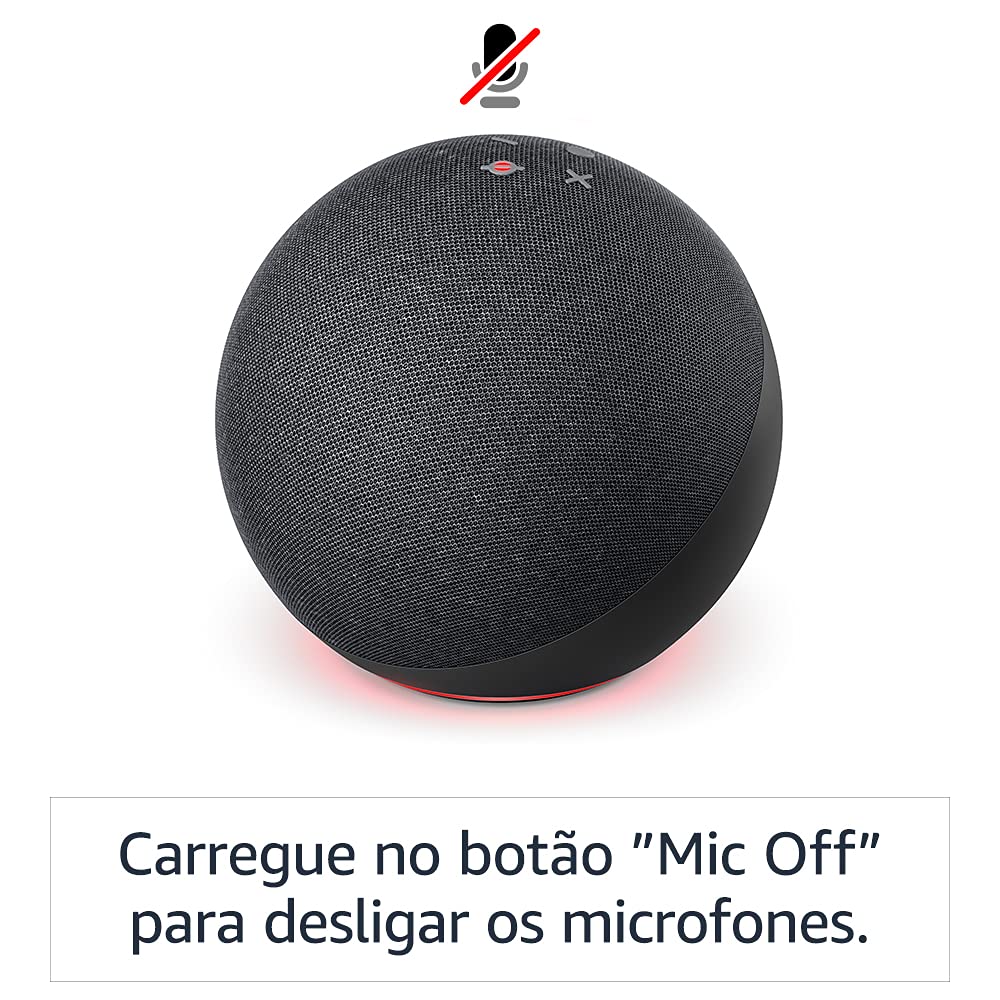 Echo (4.ª generación), versión internacional | Sonido de alta calidad, controlador de Hogar digital integrado y Alexa | Antracita | No disponible en portugués (Portugal)