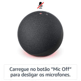 Echo (4.ª generación), versión internacional | Sonido de alta calidad, controlador de Hogar digital integrado y Alexa | Antracita | No disponible en portugués (Portugal)