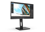 AOC 22P2DU - Monitor FHD de 22 Pulgadas, Altura Regulable (1920 x 1080, 75 Hz, VGA, DVI, HDMI, USB Hub), Color Negro
