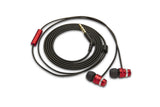 Maroo ICE Collection - Earphones with Clear Crystals - Scarlet Red