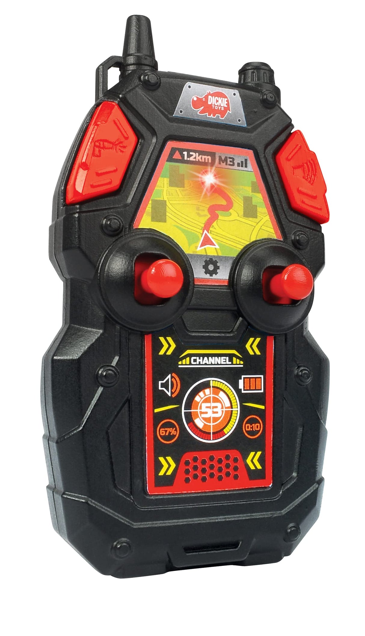Dickie Toys Coche de bomberos teledirigido con control remoto de 4 canales, Panther 6 x 6, diseño de rosas, camión de bomberos teledirigido, brazo extensible, luz y sonido