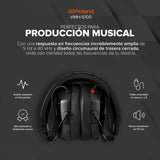 Roland VMH-S100 | Auriculares circumaurales para producción musical en alta resolución | Amplia respuesta en frecuencias | Increíble aislamiento sonoro | Transductor de 50 mm | Cómodos y resistentes