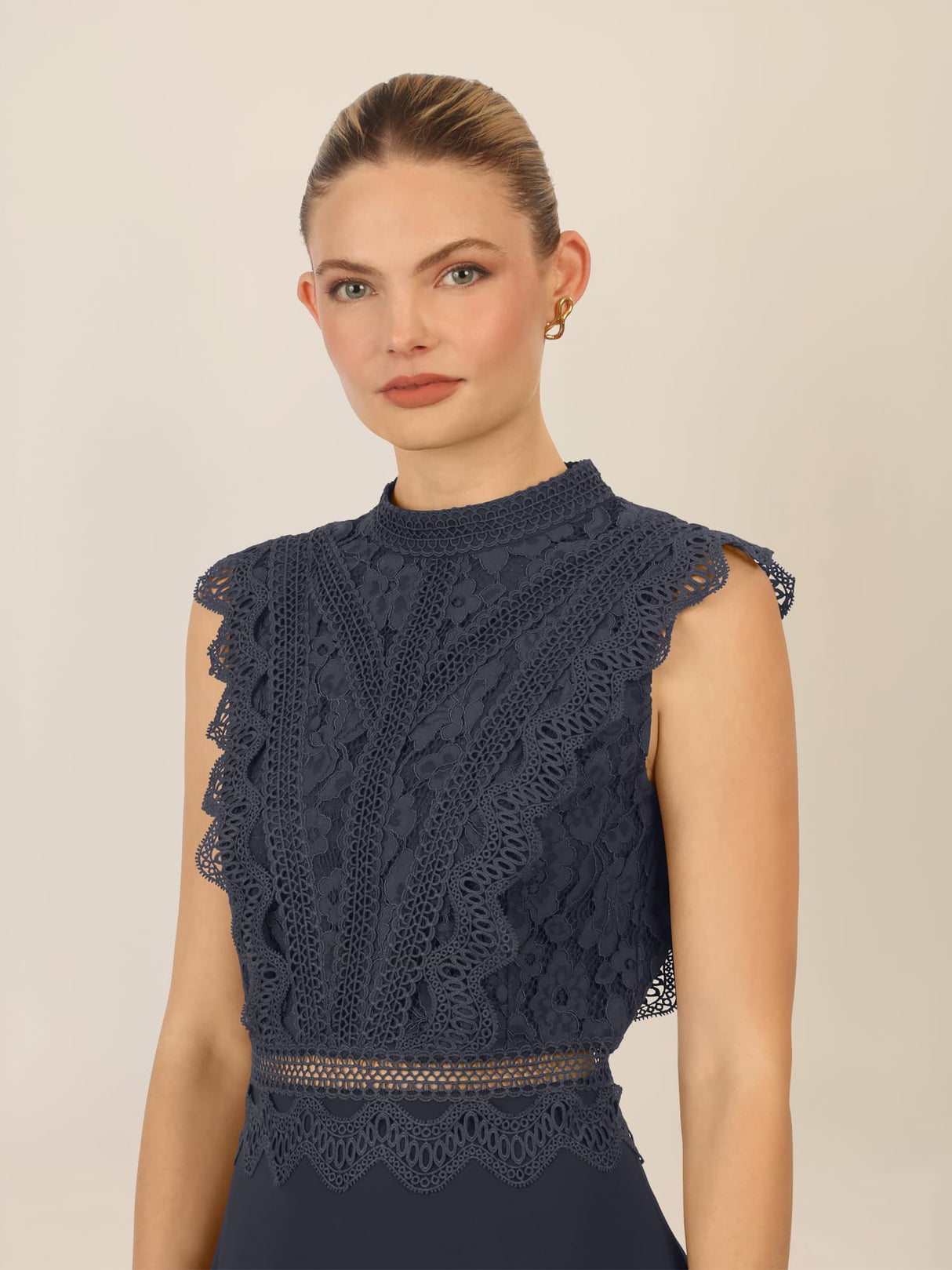 APART Fashion Abendkleid Vestido, Azul Oscuro, 36 Mujeres