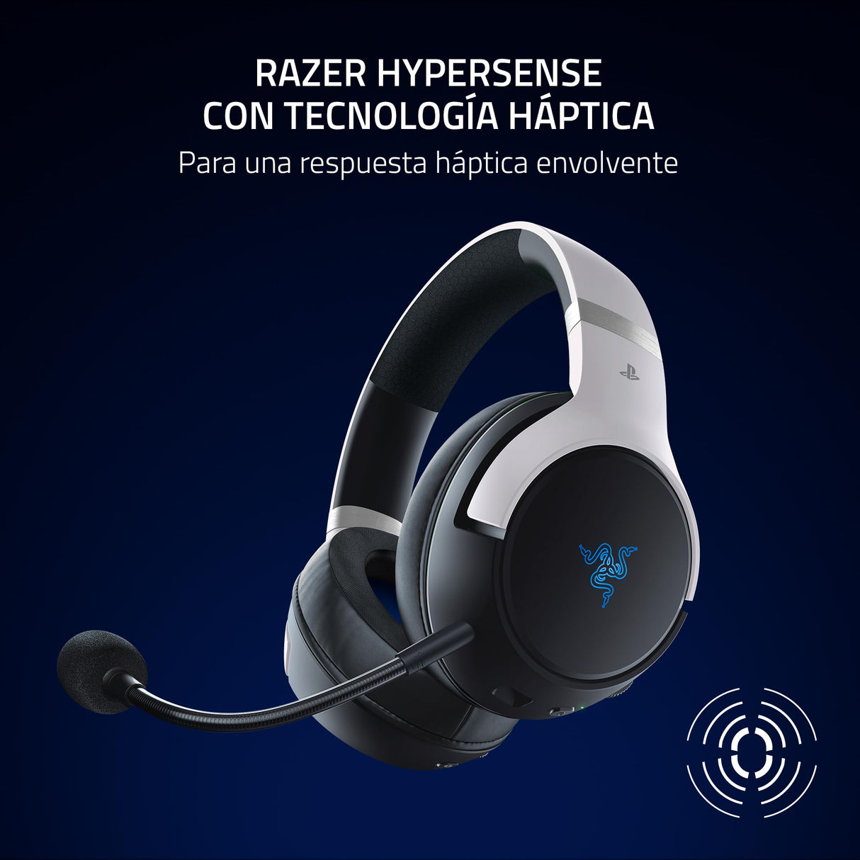 Razer Kaira Pro HyperSpeed - Auriculares Gaming Inalámbricos Para PlayStation 5 (Razer HyperSpeed Wireless, HyperSense Haptic, HyperSense Haptic, Micrófono Híbrido Integrado) Negro
