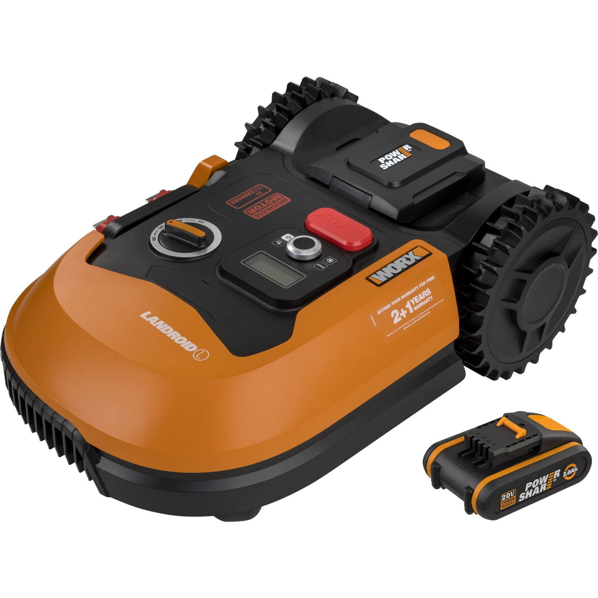 WORX Robot cortacésped Landroid L800 20V Máx. | para Superficies de hasta 800m2 | WR148E | Navegación Inteligente | Desnivel hasta 35% | Control Remoto | Cut to Edge 2,6 cm del Borde