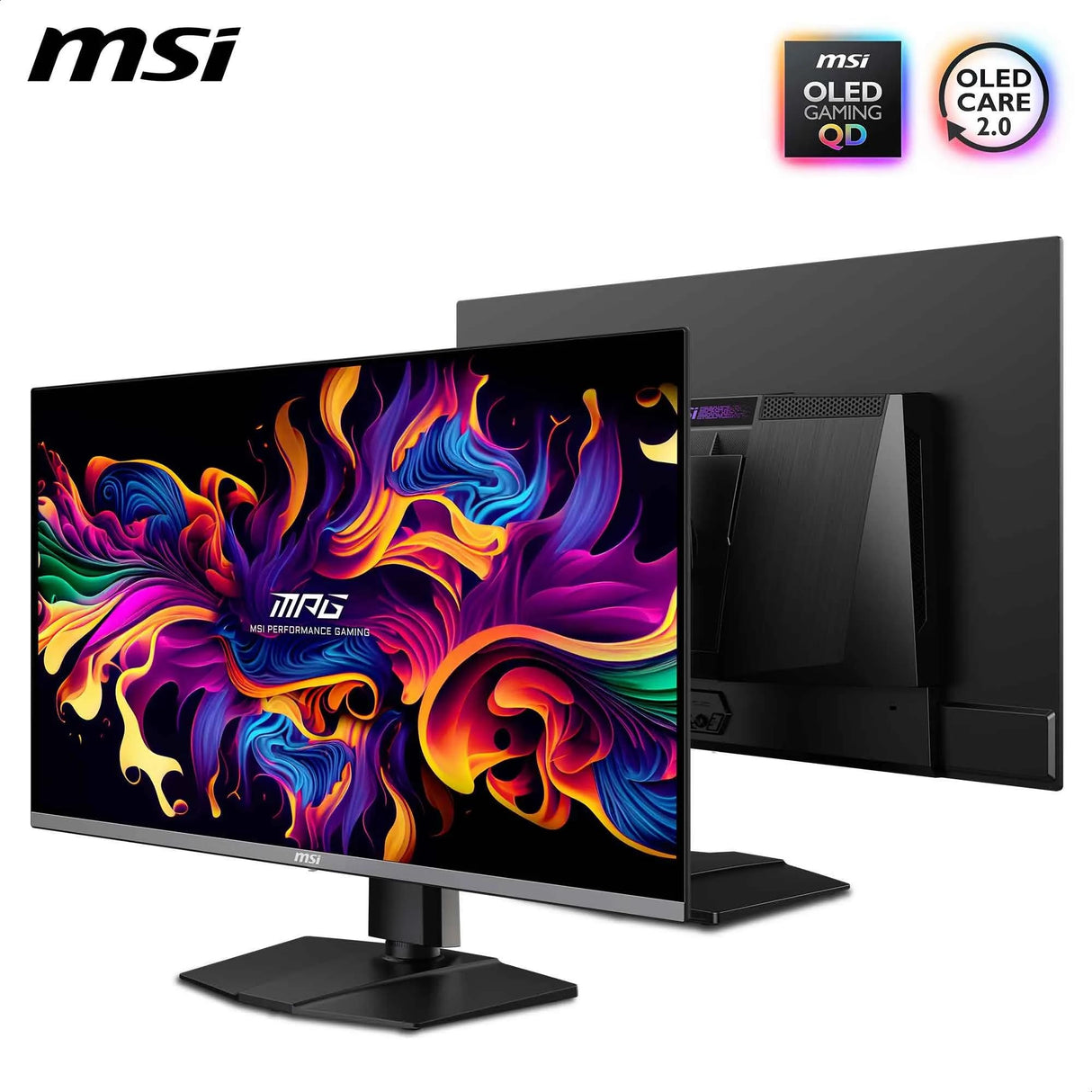 MSI, MPG 322URXDE QD-OLED, 32 Pulgadas, 4K UHD, 3840 x 2160, Monitor OLED, 240 Hz, 0,03 ms, DisplayHDR True Black 400, Compatible con G-Sync, HDMI 2.1, DP 2.1a, USB C (98 W PD), Altura Ajustable