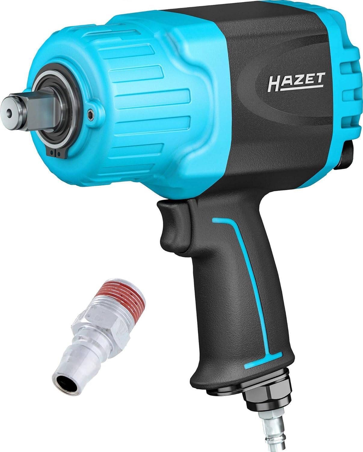 Llave de impacto HAZET Twin Turbo 9013TT I Par de apriete máx. 4100 Nm, salida: cuadradillo 20 mm (3/4 pulgada) I Tecnología HAZET Twin Turbo - altos pares de apriete en un diseño compacto