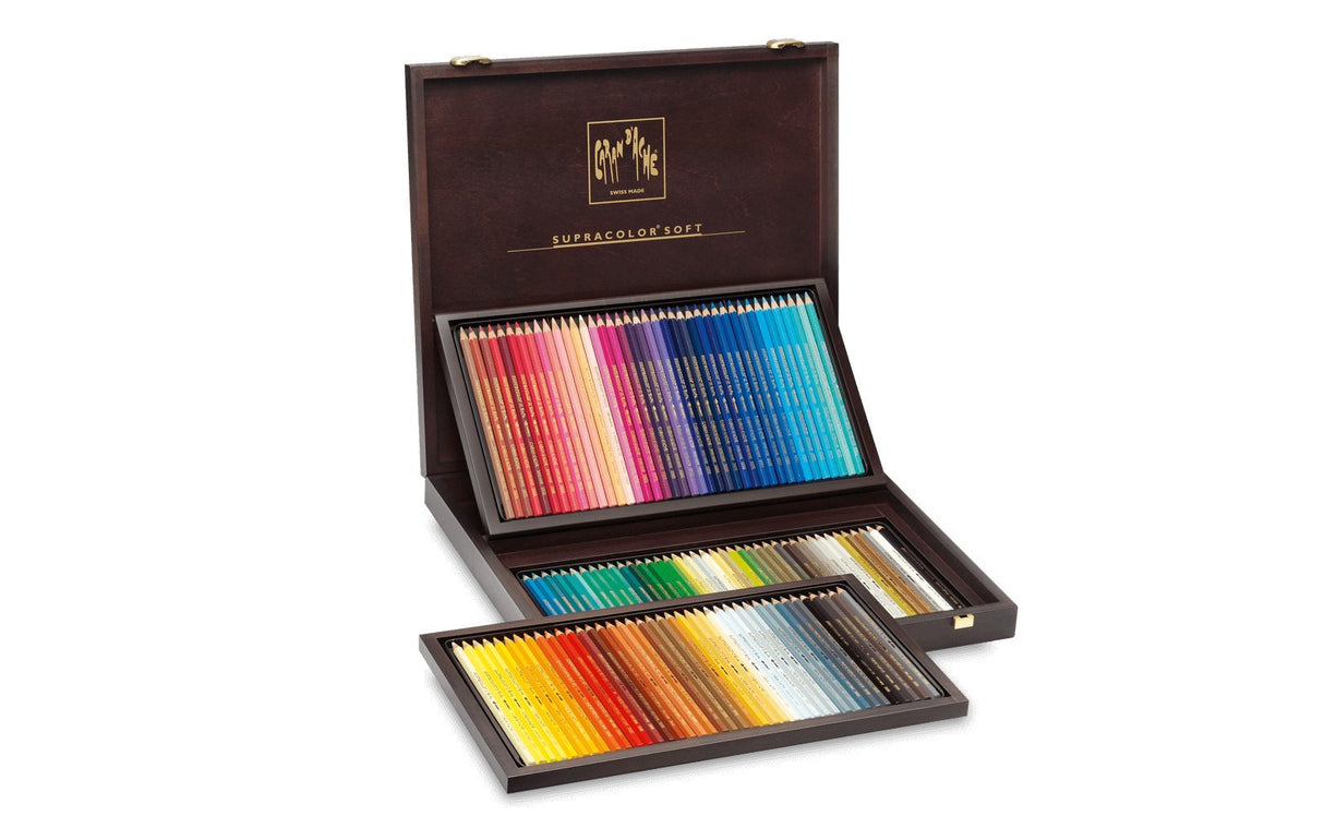 Caran D'ache Supracolor 120 lápices de colores en estuche de madera Multi