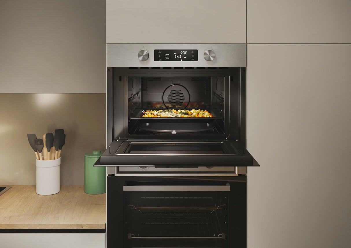 Candy Wave 800 CA4MWNBB6N, Microondas con Grill, 44L, 900W-1750W, 5 Niveles de Potencia, Mando Giratorio, 13 Automenús, Bloqueo Infantil, Parrilla Grill, Descongelación, Señal de Fin de Cocción, Inox