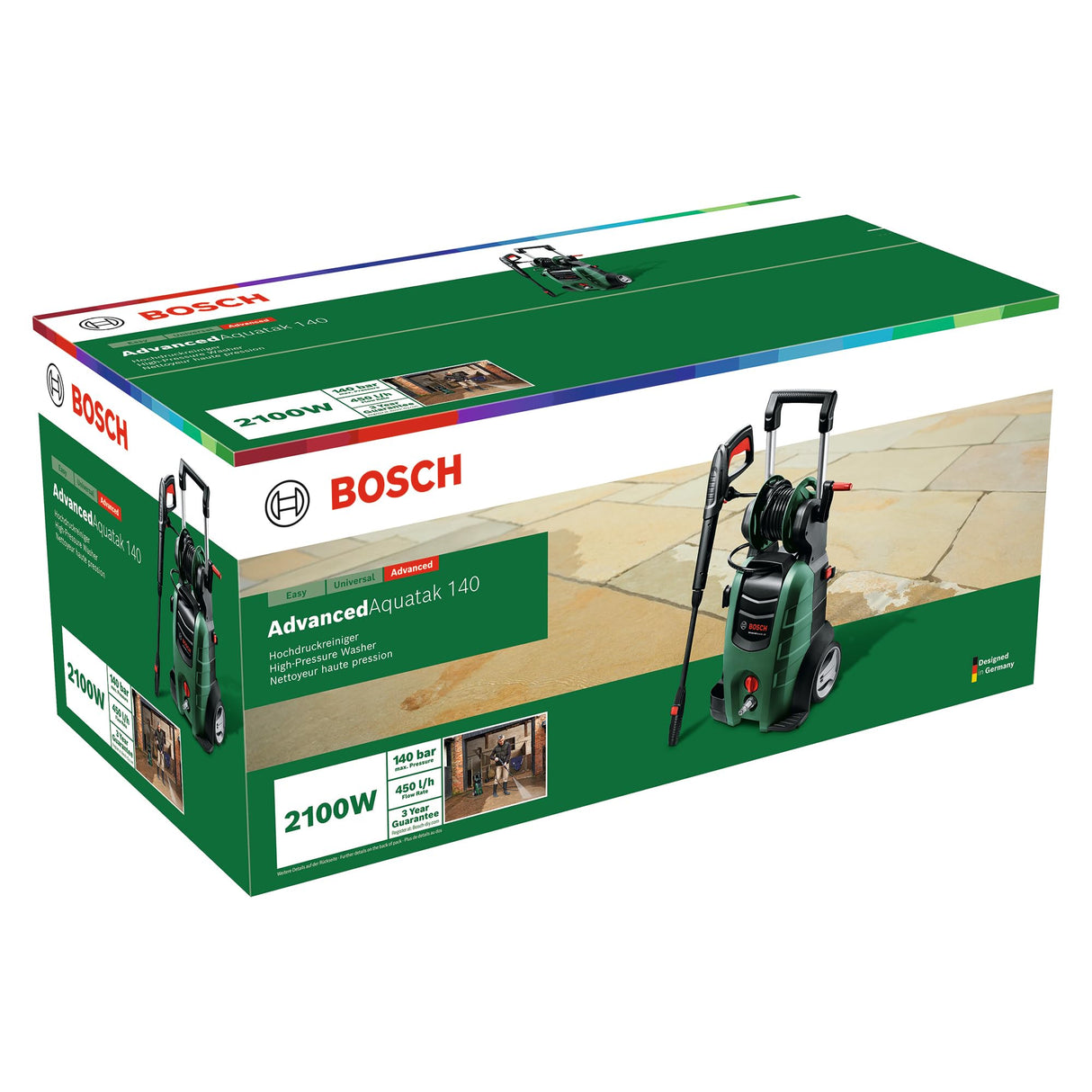 Bosch hidrolimpiadora de alta presión AdvancedAquatak 140 (2100 W, en caja)