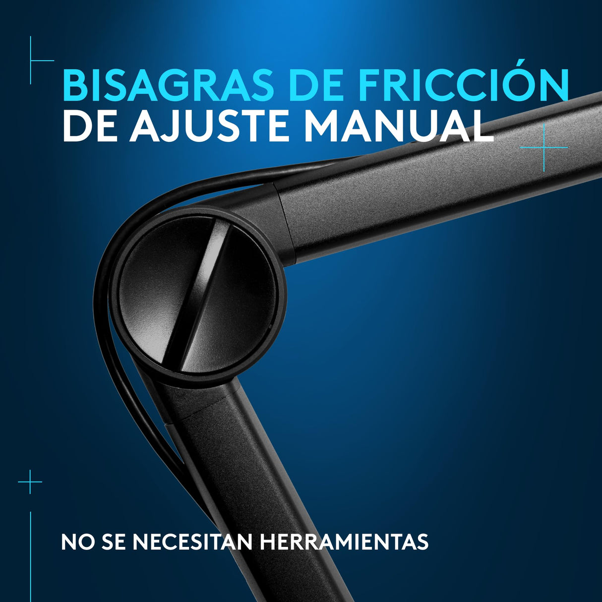 Logitech G Compass, brazo articulado para micrófono para difusión premium, resortes internos, abrazadera de escritorio y distribución de cables integrada, grabación, gaming, streaming - Negro