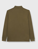 Tommy Hilfiger Polo de Manga Larga Hombre Liquid Cotton Regular Fit, Multicolor (Army Green), M