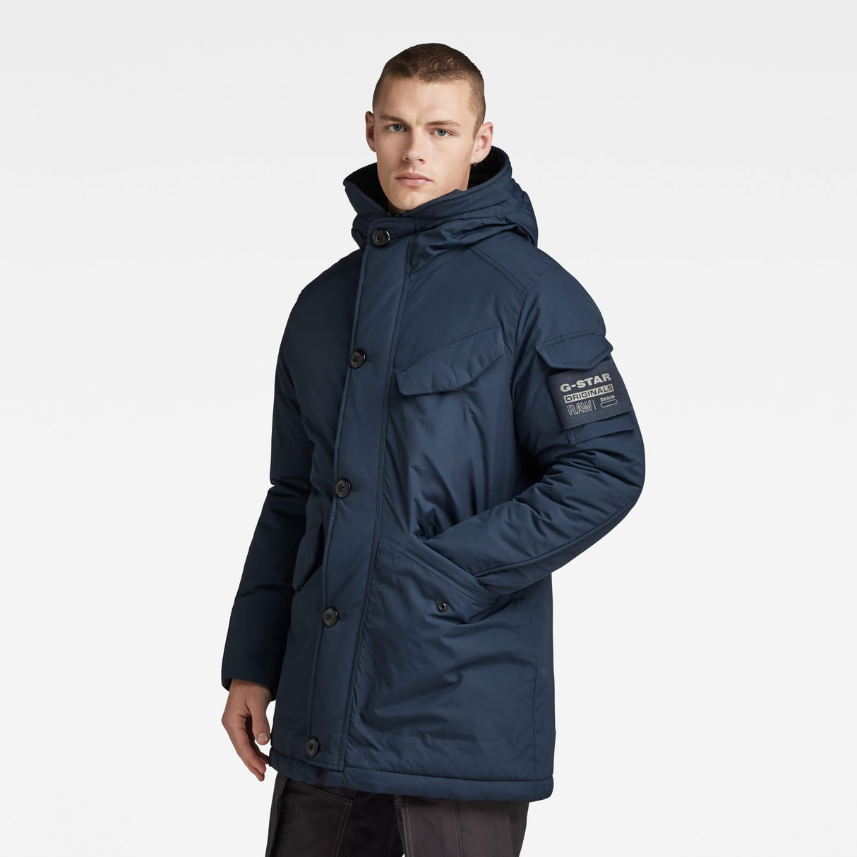 G-Star Para Hombre Parka Vodan Padded Hooded, Azul (salute D22713-D419-C742), L