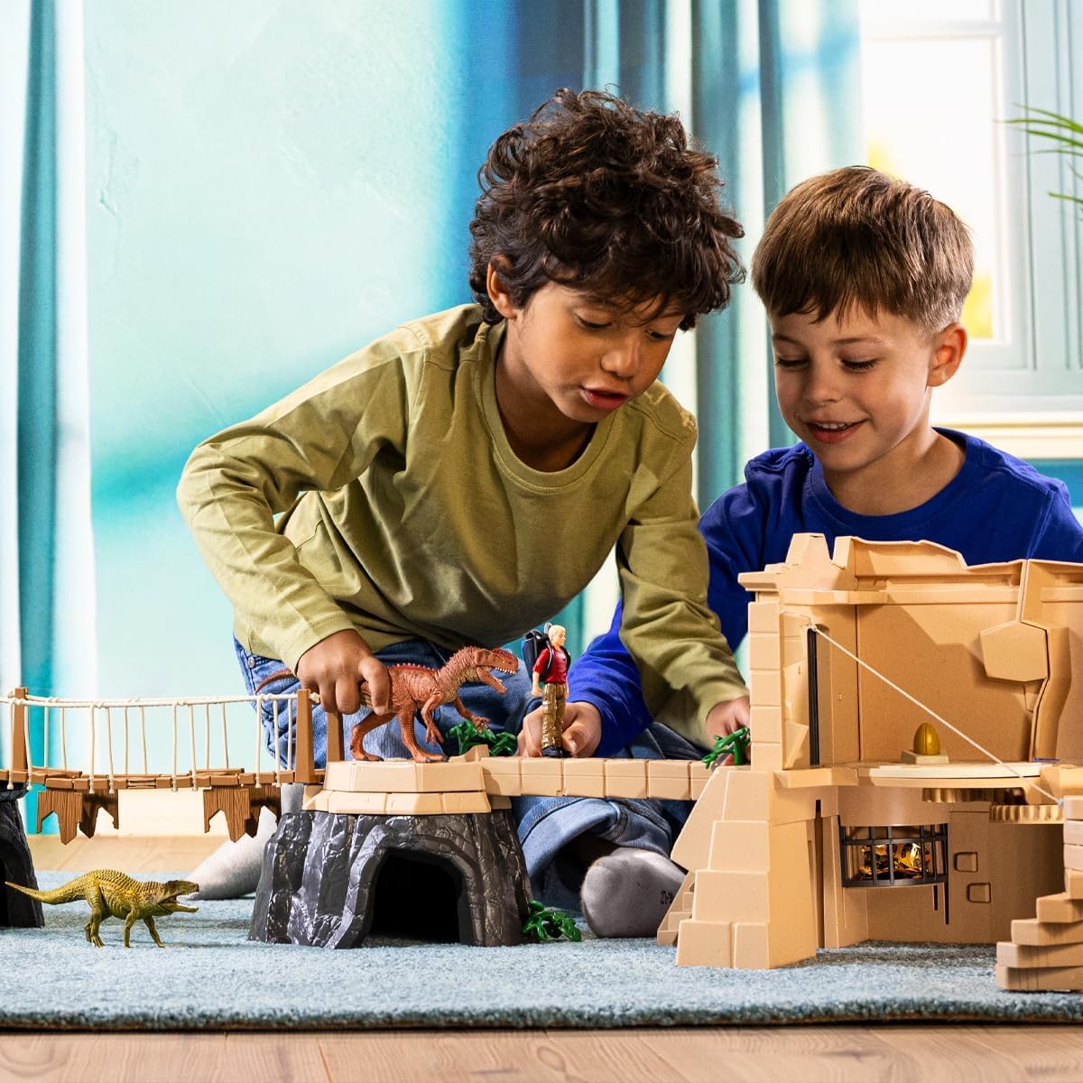Schleich 42656 Megaset Conquista del Templo de Dinosaurios, a Partir de 5 años, Dinosaurs - playset, 169 Piezas
