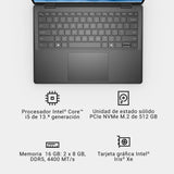 Dell Inspiron 14 5440 Portátil Copilot+ 14"" 16:10 FHD+ (1920x1200), Intel Core i5-1334U, 16GB RAM, 512GB SSD, Intel Iris Xe Graphics, Windows 11 Home, Teclado Retroiluminado QWERTY - Negro