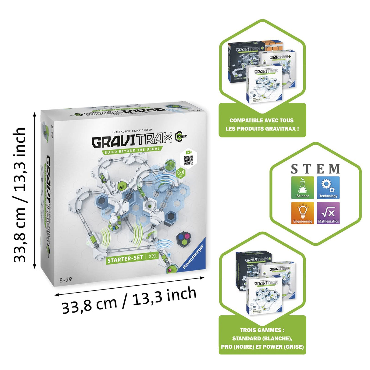 Ravensburger - GraviTrax Power Starter XXL, Circuito Canicas para Niños, Juego de Canicas para Niños, Juego Niños 8 Años o Más, Compatible con todos los GraviTrax Core, Pro y Go, Exclusivo de Amazon