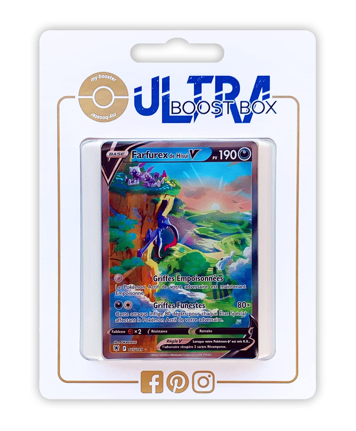 Farfurex de Hisui V (Sneasler de Hisui V) 175/189 Alternativo Pokémon Gallery - Ultraboost X Epée et Bouclier 10 Astres Radieux - Box de 10 Cartas Pokémon Francés