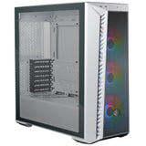 Cooler Master MasterBox 520 Mesh Caja PC - Media Torre ATX con 3 Ventiladores Preinstalados, Múltiples Configuraciones de Flujo de Aire, Paneles Frontal Mallado y Lateral TG, Controlador ARGB - Blanco