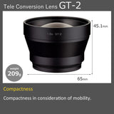 Ricoh Lente de Teleconversión GT-2, Compatible con GR IIIX, 1,5x, Logra una Distancia Focal Equivalente a 75 mm