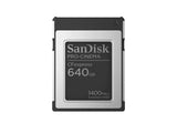 SanDisk 640 Go Pro-Cinema CFexpress Tarjeta Type B, para Grabar vídeos 8K impecables, con una Velocidad de hasta 1700 MB/s y Resistencia a caídas de hasta 1 Metro