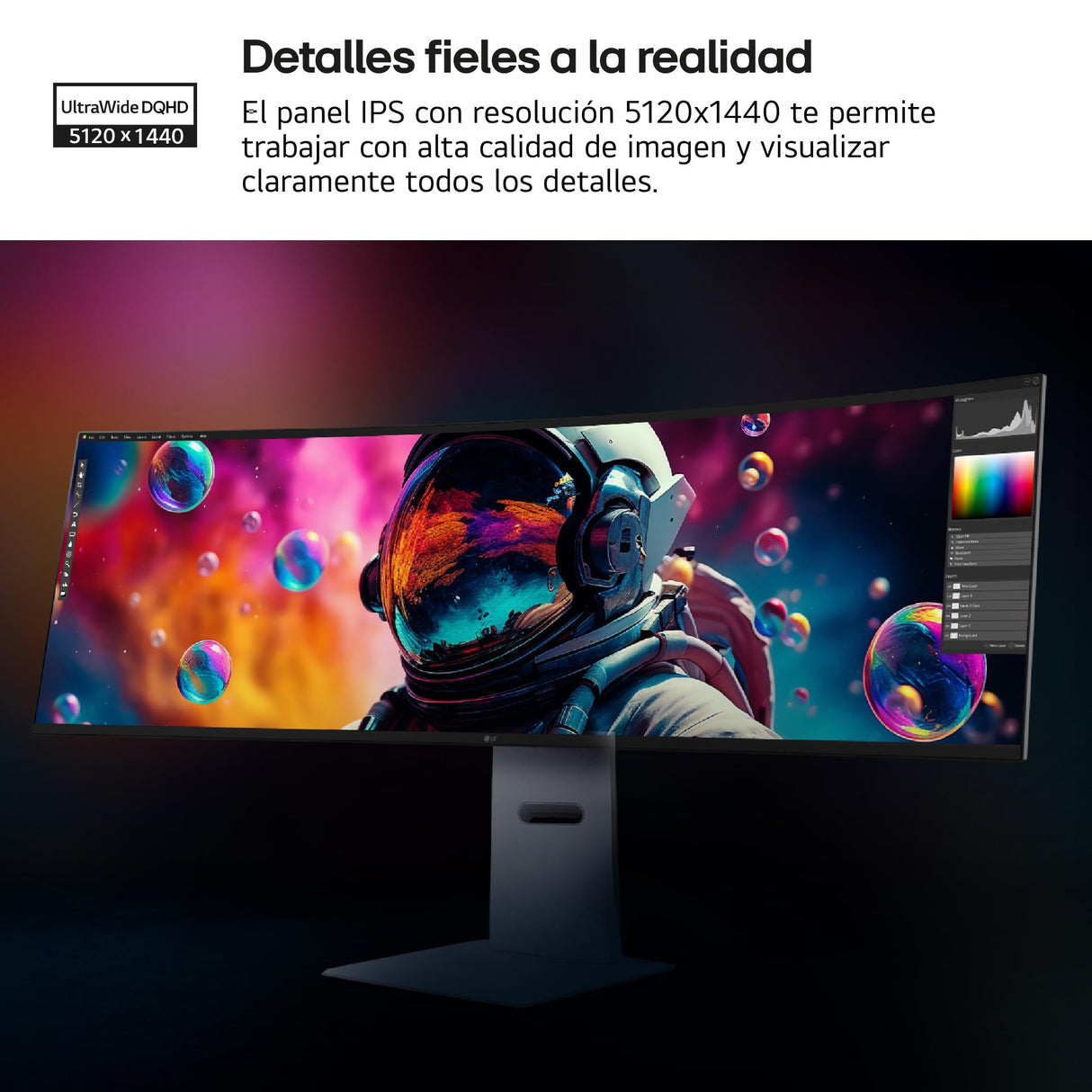 LG 49U950A-W - Monitor UltraWide Curvo, 49", Nano IPS, (5120x1440), 32:9, 144Hz, HDR400, AMD FreeSync Premium Pro/Ideal Multitarea, USB-C (PD 90W), Inclinación/Altura Ajustable, Blanco
