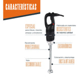 Lacor - 69978 - Batidora profesional con brazo triturador y batidor intercambiable, mango ergonómico, materiales de alta calidad, apta para ollas hasta 200L, 850W, velocidad variable.