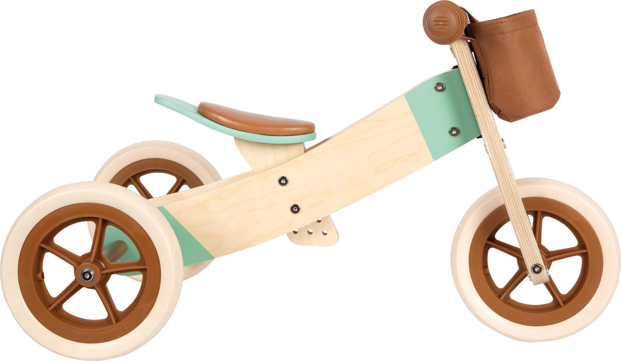 small foot Bicicleta de Aprendizaje y Triciclo marrón Caramelo Maxi, Rueda de Madera, a Partir de 12 Meses, 12498, Color