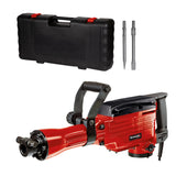 Einhell Martillo demoledor con cable - TC-DH 43. 1600 W, potencia de impacto 43 J, mandril hexagonal SDS, mango adicional ajustable en 180°, incl. Cincel puntiagudo y plano. Rojo