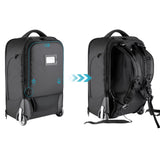 Neewer 2 en 1 Mochila corredera para cámara Estilo Maleta Convertible con Doble asa a Prueba de Golpes con Compartimentos Acolchados extraíbles para cámaras SLR/DSLR Trípodes Lentes (Negro/Rojo)