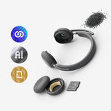 Logitech Zone Wireless 2, auriculares con micrófono con cancelación de ruido premium con ANC híbrida,Certified for Microsoft Teams sobre Bluetooth nativo Fast Pair, diseñado para portátiles Intel Evo
