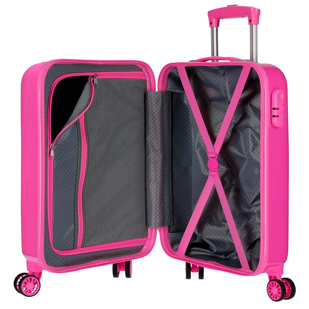 Disney Love Minnie Maleta de cabina Rosa 37x55x20 cms Rígida ABS Cierre combinación 32L 2,5Kgs 4 Ruedas Dobles Equipaje de Mano