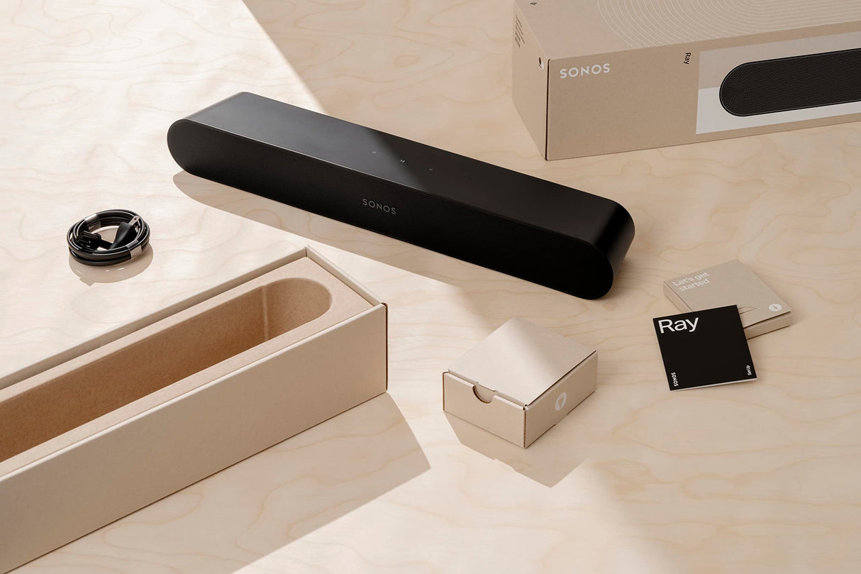 Sonos Ray - Barra de Sonido compacta para la Tele y la música - Negro