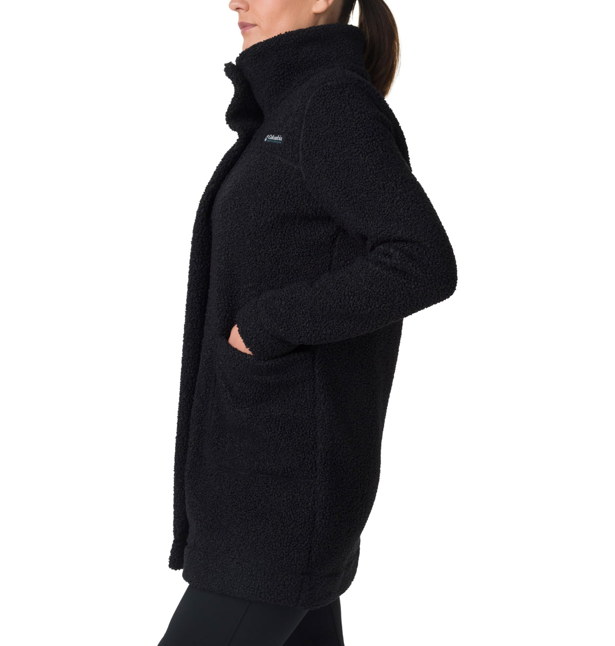 Columbia - Chaqueta larga Panorama para mujer, Negro, XXL
