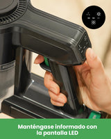 Vactidy Aspiradora sin Cable V9, Aspiradora Escoba sin Cable 30K Pa Potente Succión, Autonomía de 45 Mins, 4-en-1 Aspirador de Mano para Mascota, Suelo