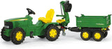 Rolly-rollyMega Trailer Anhänger John Deere Toys 122004-Remolque (niños de 2,5 a 5 años, 3 Lados, Enganche Trasero, Remolque de Dos Ejes), Color Verde, 0 (S2612200)