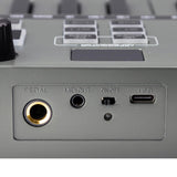 RockJam Go - Controlador de teclado MIDI USB y Bluetooth de 25 teclas con 8 almohadillas de batería retroiluminadas, 8 perillas