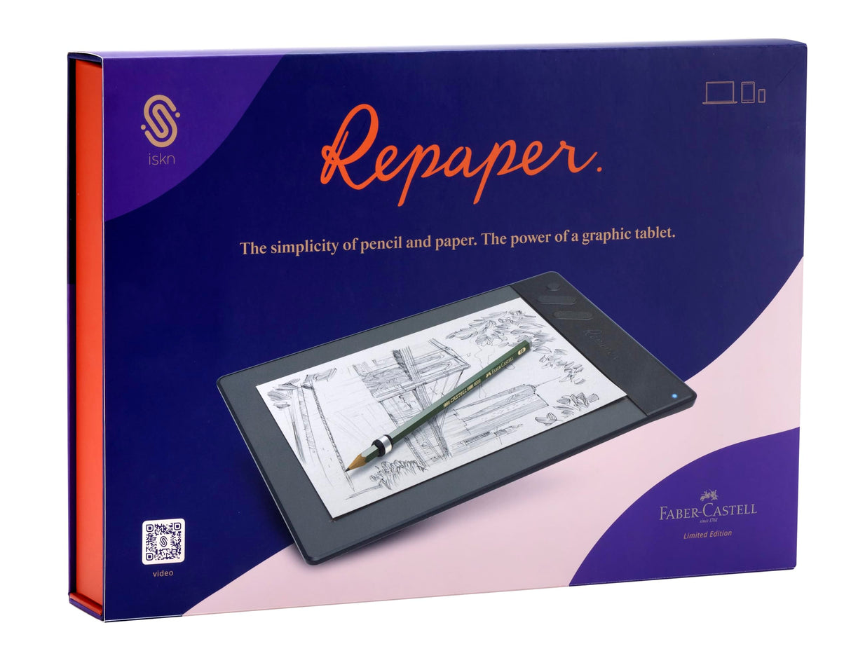iskn Repaper Edición Faber-Castell - Tableta gráfica lápiz y Papel con 8192 Niveles de presión, Firmware interno