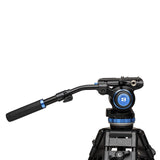 Benro S8 Pro Cabezal de Video líquido de Base Plana, 8 kg máx. de contrapeso de 8 Pasos (0-7), 3/8"-16 Soportes de Accesorios, 3/8"-16 Montaje de Cabeza, con Brazo Plano (S8PRO)