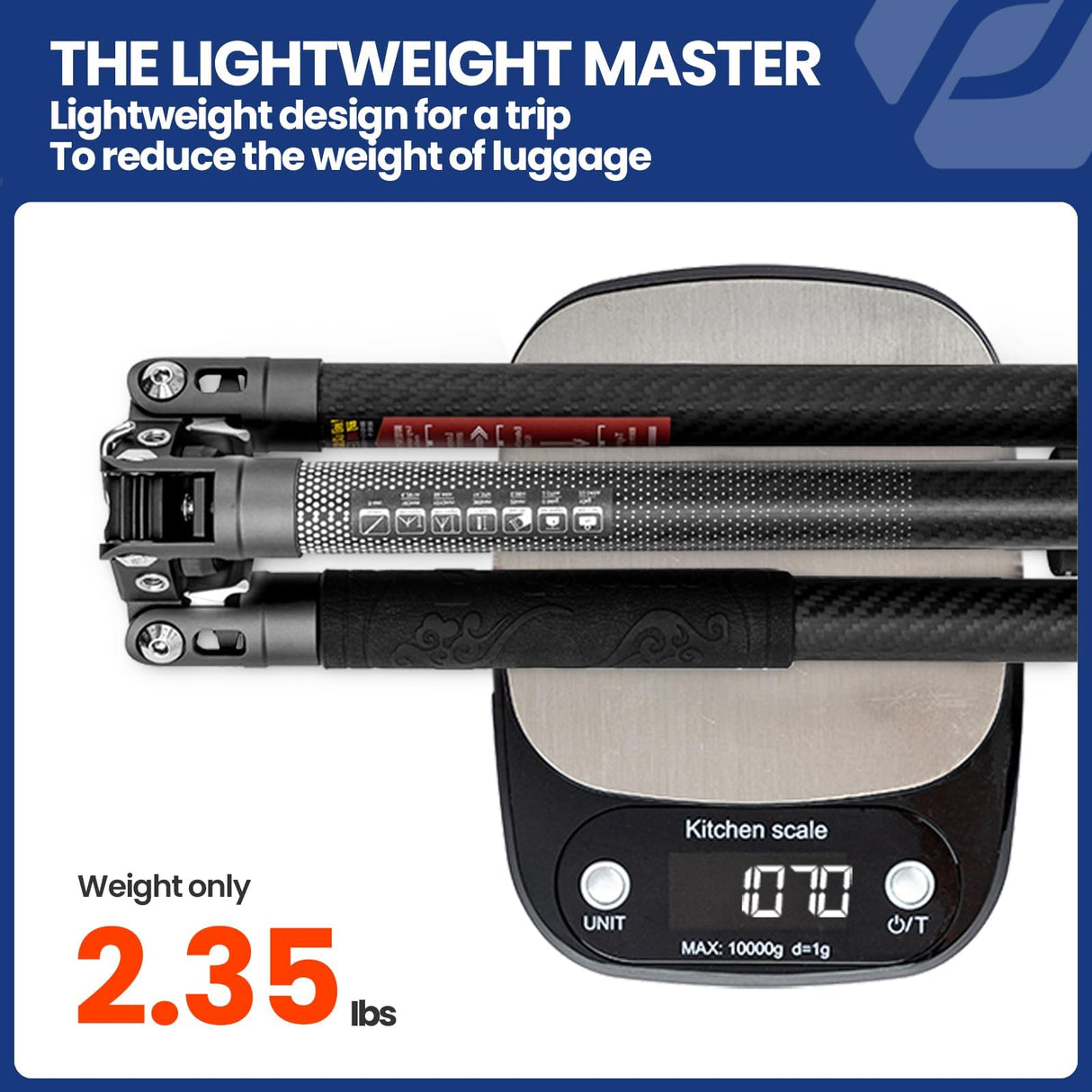 Fotopro X-Aircross 3 Video - Trípode Ligero para cámara de Viaje de 62 Pulgadas con Cabezal de Fluido de 2,35 Libras, trípode de Fibra de Carbono para cámara DSLR