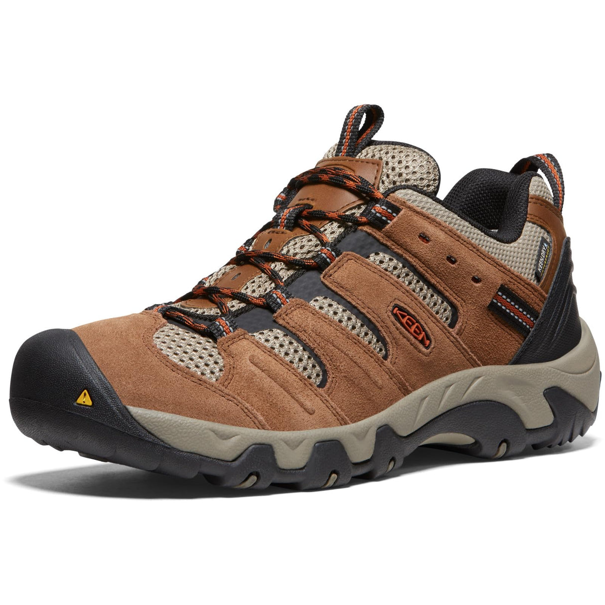 KEEN Headout Waterproof, Zapatos para Senderismo Hombre, Bison/Fossil Orange, 42.5 EU