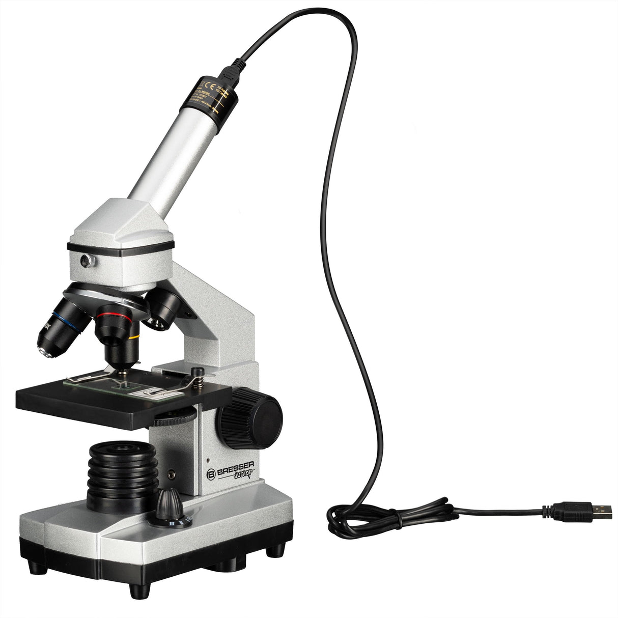 Bresser JUNIOR 40x-1024x Microscopio Set, negro, plata