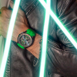 Lotus Reloj Hombre 18943/4 Vortex Caja de Acero Inoxidable 316l Negro Correa de Caucho Verde