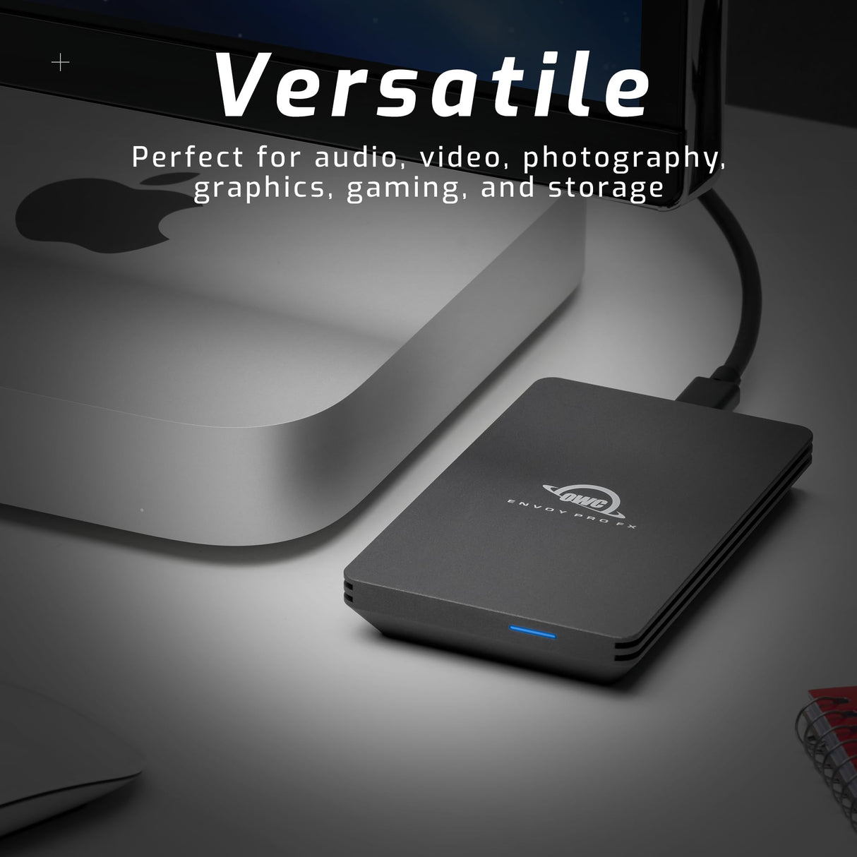 OWC Envoy Pro FX 4TB SSD NVMe portátil Thunderbolt, Resistente, IP67 (certificación Resistente al Polvo/caídas/Impermeable), hasta 2800 MB/s, Thunderbolt 4 hasta 40 GB/s, USB 3.2 Gen 2 hasta 10 GB/s