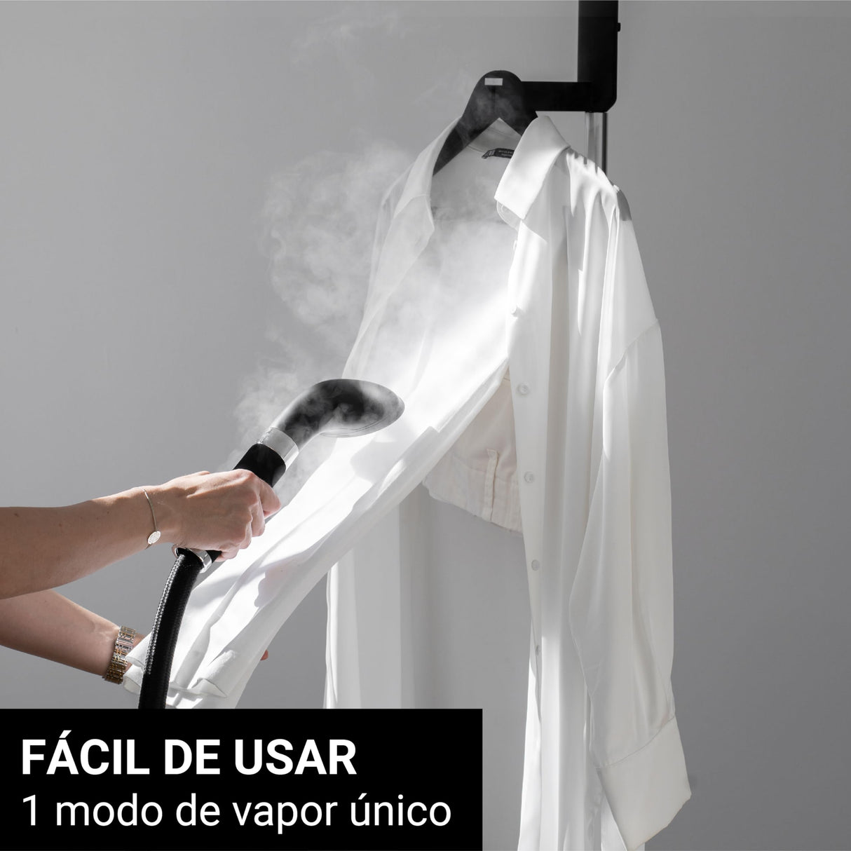STEAMONE - Plancha de vapor 1900W 40g/min - Plancha vertical vapor 60min de autonomía (1200ml) - Elimina el 99,99% de las impurezas - Listo en 60s - Unilys UNI900GB